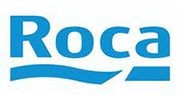A blue logo of rocas water